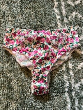For Love And Lemons Bloom Pink Floral Panties Size XS